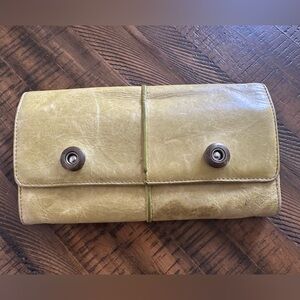 Hobo Chic Olive Leather Clutch